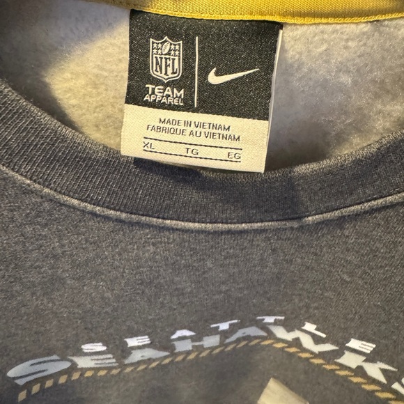 Nike NFL Gray Seattle Seahawks Crewneck Sweatshirt - Picture 4 of 9